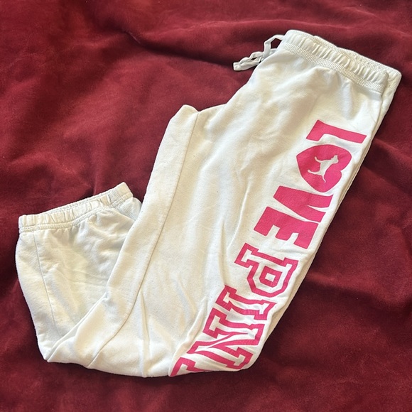 Vintage LOVE PINK Joggers Y2K RARE- White - Picture 4 of 10